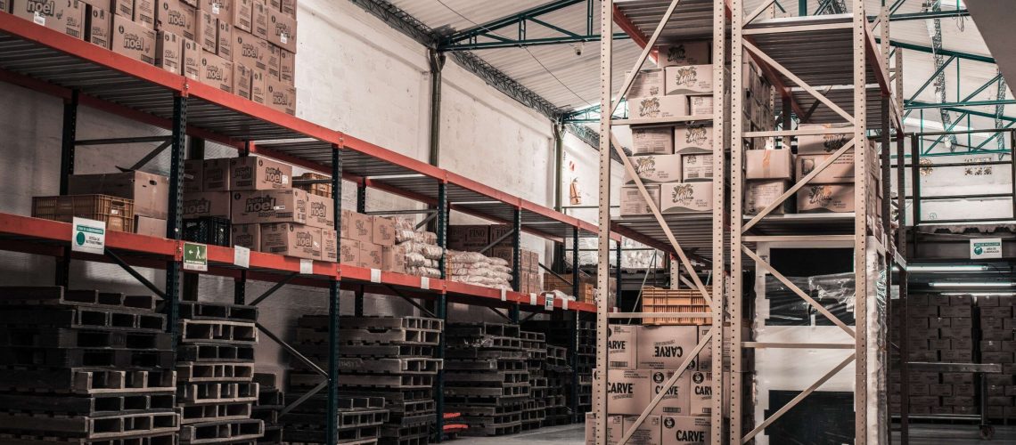 packaging materials being used in a warehouse